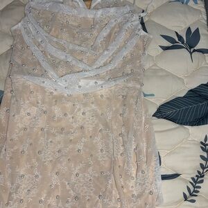 Elegant Lace Dress with Beaded Details